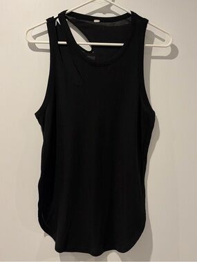 Alo Black Ribbed Tank Top - Classic Women's Sleeveless Top